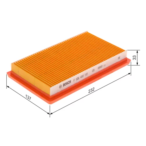 Vzduchový filter F 026 400 101 /BOSCH/ - obr. 4