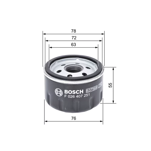 Olejový filter F 026 407 251 /BOSCH/ - obr. 4