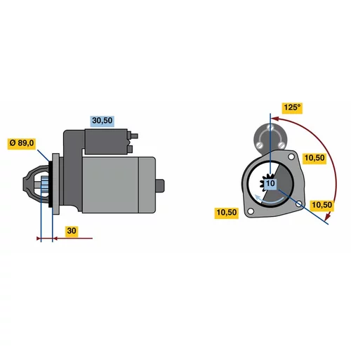 Štartér 0 001 263 002 /BOSCH/ - obr. 4