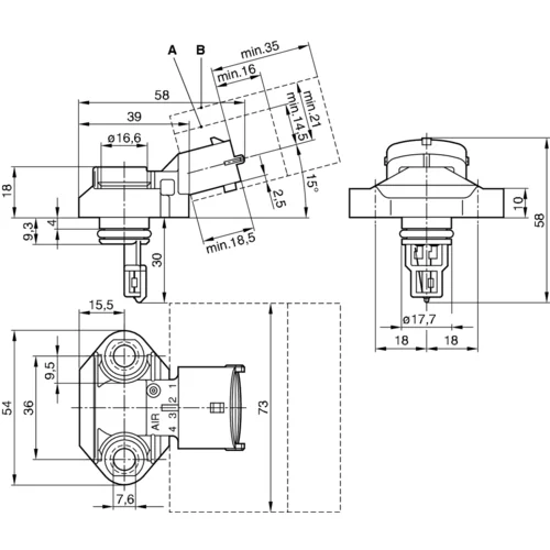 Snímač plniaceho tlaku 0 281 002 244 /BOSCH/ - obr. 4