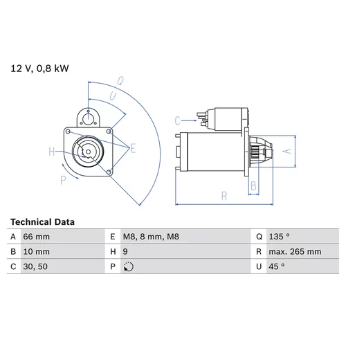 Štartér 0 986 011 830 /BOSCH/ - obr. 3