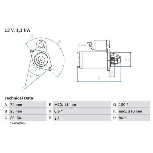 Štartér 0 986 021 550 /BOSCH/ - obr. 3
