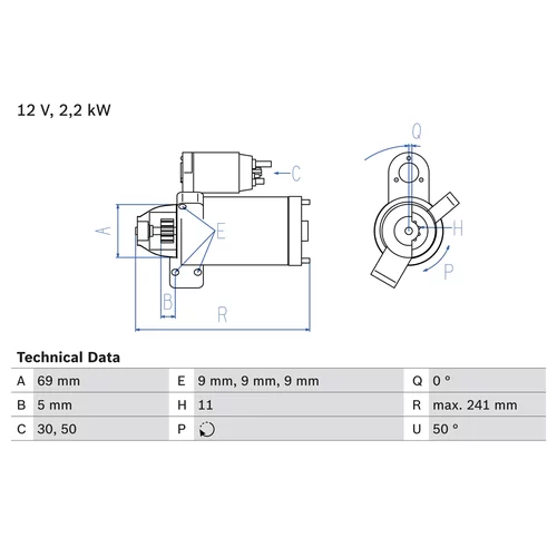 Štartér 0 986 023 960 /BOSCH/