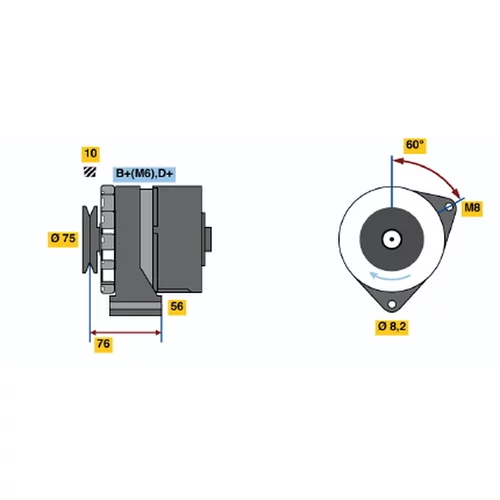 Alternátor BOSCH 0 986 031 360