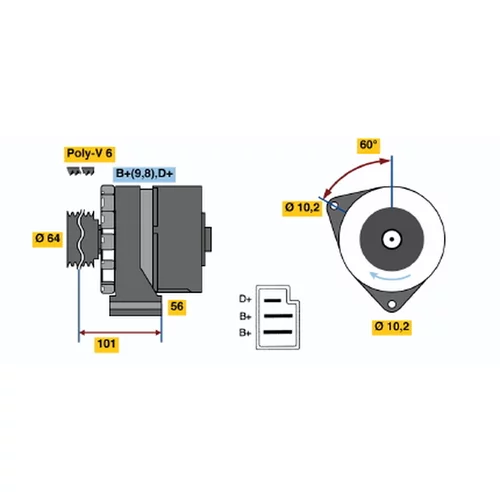 Alternátor 0 986 033 720 /BOSCH/