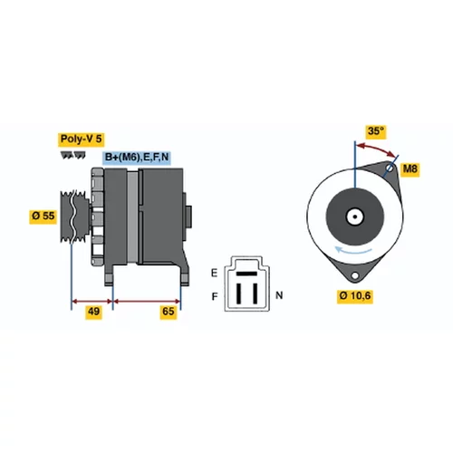 Alternátor BOSCH 0 986 034 321