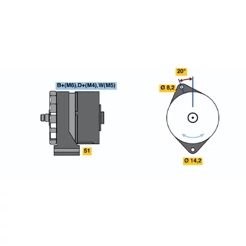 Alternátor BOSCH 0 986 034 350