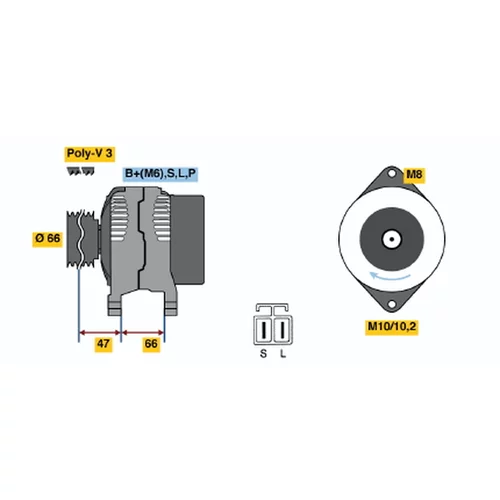 Alternátor BOSCH 0 986 036 471
