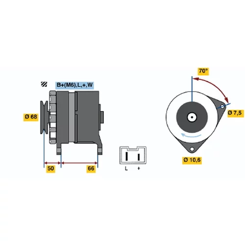 Alternátor BOSCH 0 986 036 901