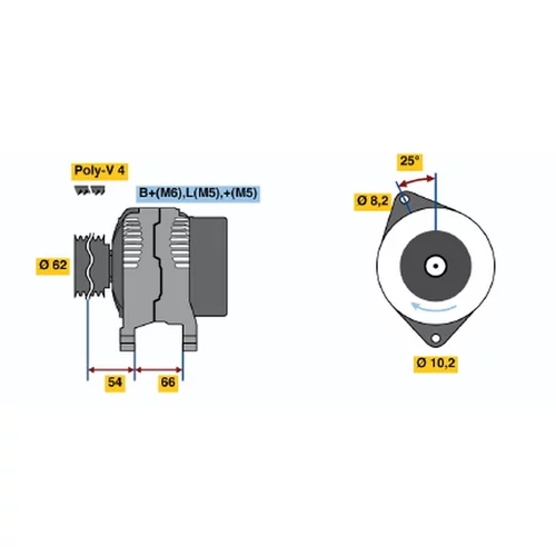 Alternátor BOSCH 0 986 040 011