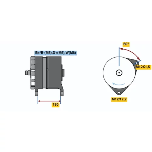 Alternátor BOSCH 0 986 042 850