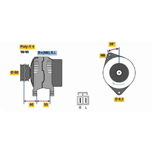Alternátor BOSCH 0 986 042 871