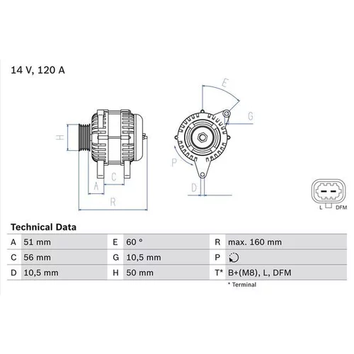 Alternátor BOSCH 0 986 044 440