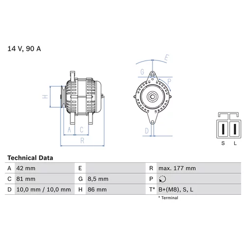 Alternátor BOSCH 0 986 045 651