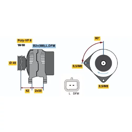 Alternátor BOSCH 0 986 046 280