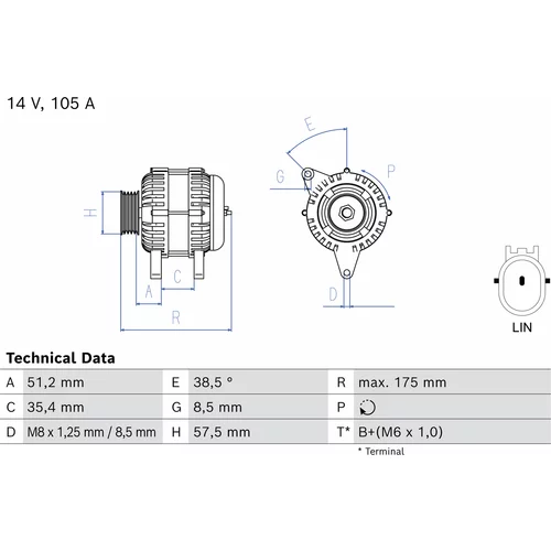 Alternátor BOSCH 0 986 086 650