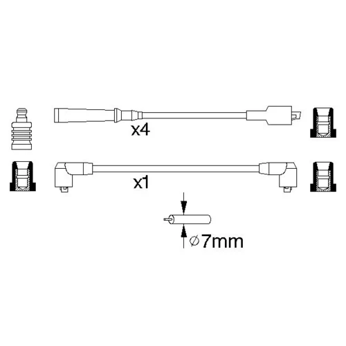 Sada zapaľovacích káblov 0 986 356 773 /BOSCH/ - obr. 4