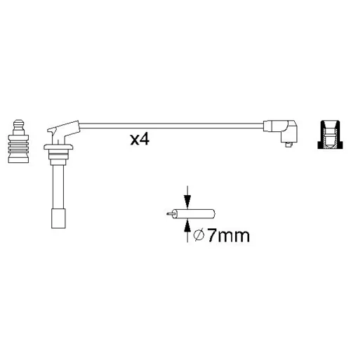 Sada zapaľovacích káblov 0 986 356 867 /BOSCH/ - obr. 4