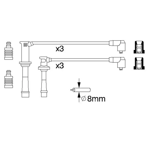 Sada zapaľovacích káblov 0 986 356 966 /BOSCH/ - obr. 4