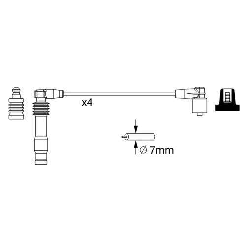 Sada zapaľovacích káblov 0 986 357 228 /BOSCH/ - obr. 4