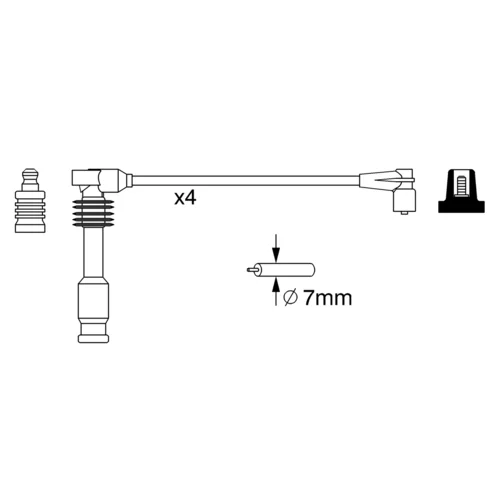 Sada zapaľovacích káblov 0 986 357 237 /BOSCH/ - obr. 4