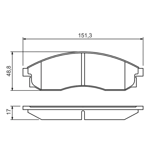 Sada brzdových platničiek kotúčovej brzdy 0 986 424 340 /BOSCH/ - obr. 6
