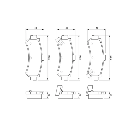 Sada brzdových platničiek kotúčovej brzdy 0 986 424 734 /BOSCH/ - obr. 4