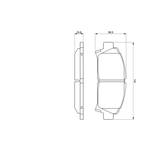 Sada brzdových platničiek kotúčovej brzdy 0 986 424 799 /BOSCH/ - obr. 4
