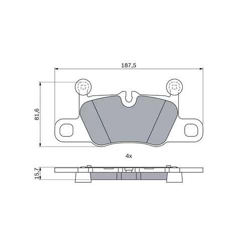 Sada brzdových platničiek kotúčovej brzdy 0 986 424 971 /BOSCH/ - obr. 4