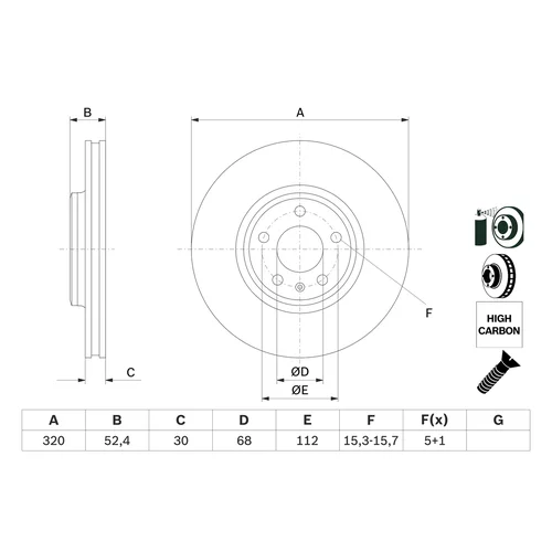 Brzdový kotúč 0 986 479 468 /BOSCH/ - obr. 4