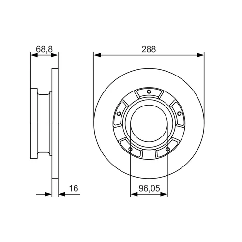 Brzdový kotúč 0 986 479 A50 /BOSCH/ - obr. 4
