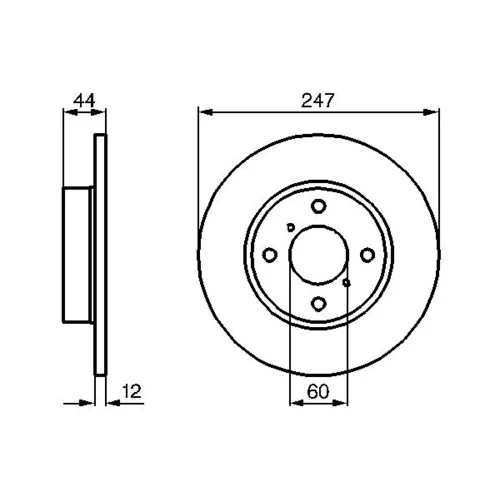 Brzdový kotúč 0 986 479 B45 /BOSCH/ - obr. 4