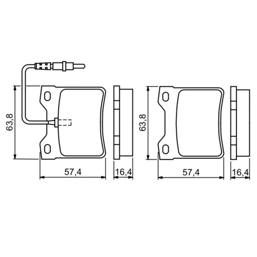 Sada brzdových platničiek kotúčovej brzdy 0 986 494 055 /BOSCH/ - obr. 4