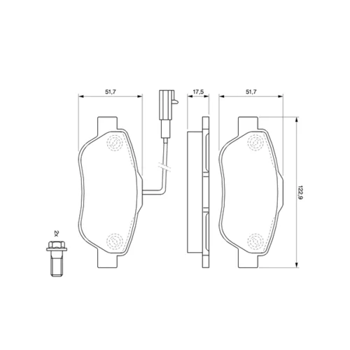 Sada brzdových platničiek kotúčovej brzdy 0 986 494 114 /BOSCH/ - obr. 4