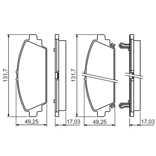 Sada brzdových platničiek kotúčovej brzdy 0 986 494 414 /BOSCH/ - obr. 4