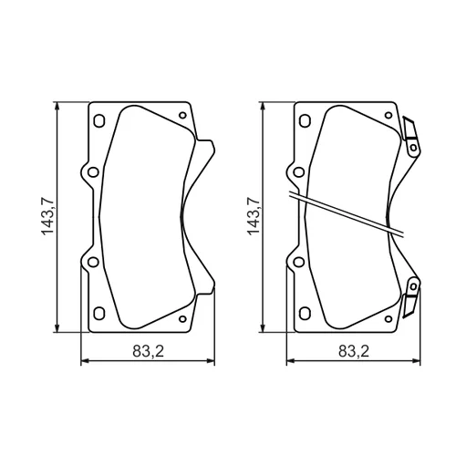 Sada brzdových platničiek kotúčovej brzdy 0 986 494 449 /BOSCH/ - obr. 4