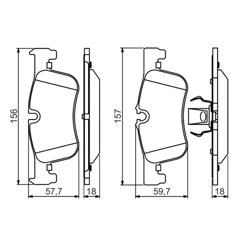 Sada brzdových platničiek kotúčovej brzdy 0 986 494 561 /BOSCH/ - obr. 4