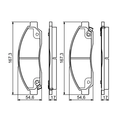 Sada brzdových platničiek kotúčovej brzdy 0 986 495 159 /BOSCH/ - obr. 4