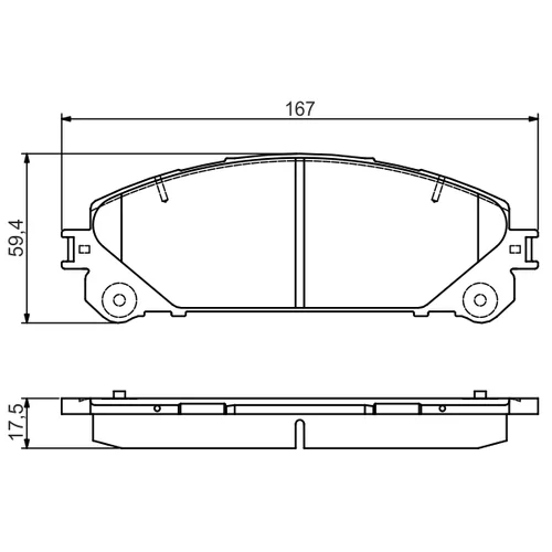 Sada brzdových platničiek kotúčovej brzdy 0 986 495 169 /BOSCH/ - obr. 6