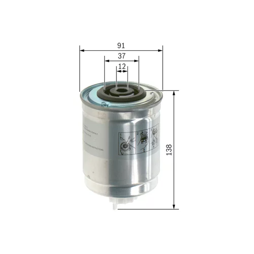 Palivový filter 1 457 434 400 /BOSCH/ - obr. 4