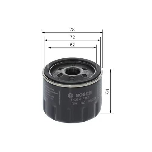 Olejový filter F 026 407 351 /BOSCH/ - obr. 4