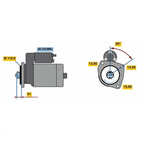 Štartér 0 001 241 119 /BOSCH/ - obr. 4
