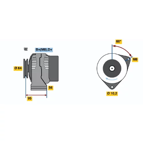 Alternátor BOSCH 0 120 335 006