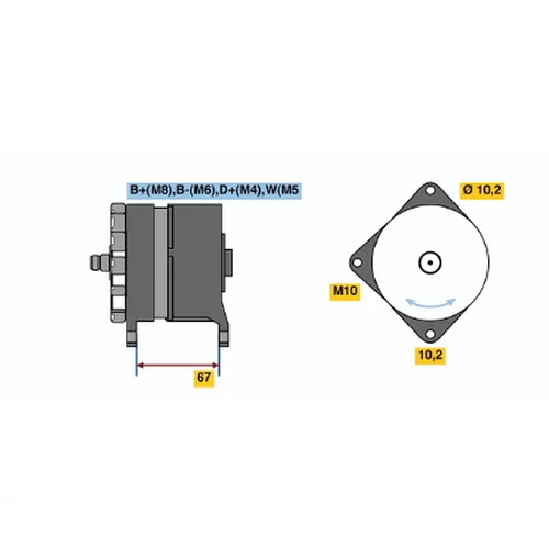 Alternátor BOSCH 0 120 468 132