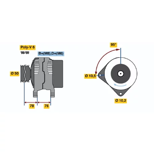 Alternátor BOSCH 0 120 485 048