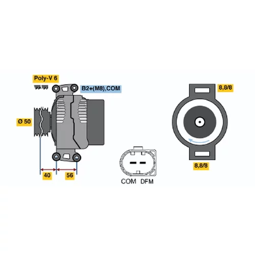 Alternátor 0 124 525 055 /BOSCH/ - obr. 4
