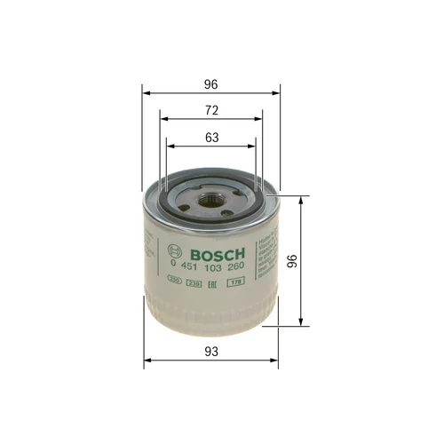 Olejový filter 0 451 103 260 /BOSCH/ - obr. 4