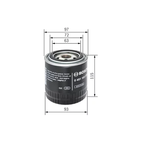 Olejový filter 0 451 103 330 /BOSCH/ - obr. 4