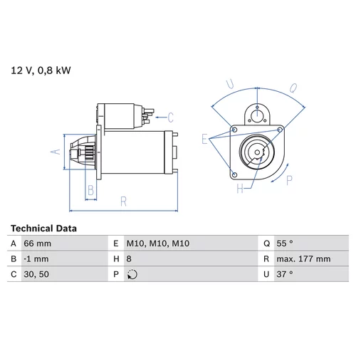 Štartér 0 986 028 000 /BOSCH/