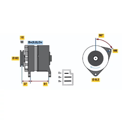 Alternátor BOSCH 0 986 030 780